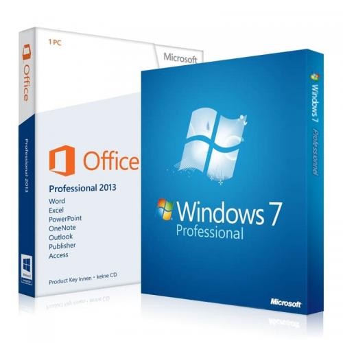 Windows 7 Professional + Office 2013 Professional Download + clé de licence